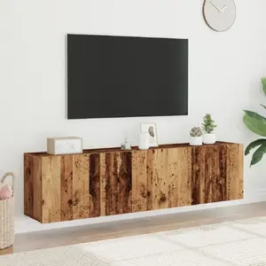 Настенные тумбы под TV VidaXL модель 857667, комплект 2 шт., старое дерево, 80×30×41 см