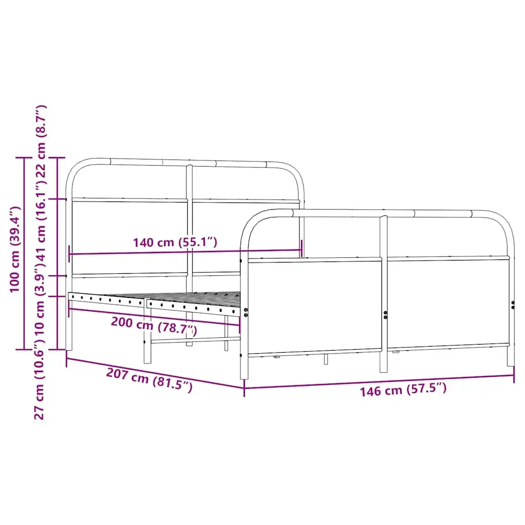 VidaXL 3318637 bed frame 3318637 Photo 9