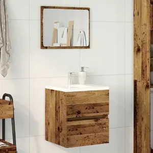 Тумба под раковину VidaXL модель 862539, состаренная древесина, 41 x 38,5 x 45 см
