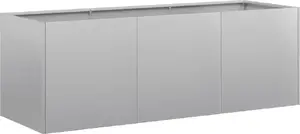 Горшок VidaXL из оцинкованной стали 120x40x40 см — уличный цветочный контейнер