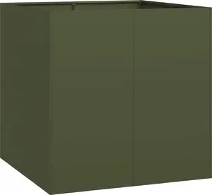 Горшок для растений VidaXL стальной оливково-зелёный, 80×80×80 см