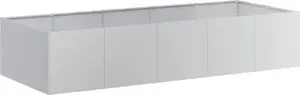 Кашпо VidaXL 200 x 80 x 40 см из оцинкованной стали