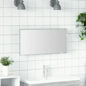 Mirror VidaXL 863304 large gray sonoma engineered wood frame with mirror glass