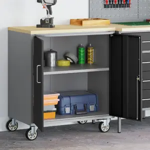 Tool cabinet VidaXL 75 x 45 x 85 cm Black Engineered Wood