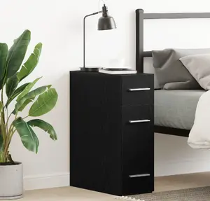 Аптечный шкаф VidaXL модель 862637, черный дуб, дерево, 20 x 45,5 x 60 см