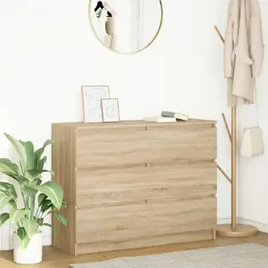 Комод VidaXL модель 3328500, цвет дуб сонома, 100x35x76 см, древесно-стружечный материал