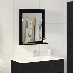 Vannas istabas spogulis VidaXL modelis 862222 ar melnā ozola apdari