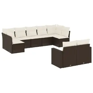 VidaXL 3251770 уличная скамейка Ротанг, Закаленное стекло