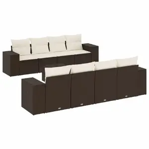 VidaXL 3222352 уличная скамейка Ротанг, Закаленное стекло