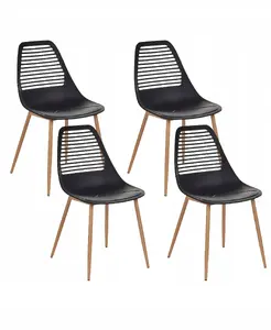 Dining chair set Beliani MONTELLO, 4-piece, black