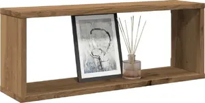 Настенные кубические полки VidaXL, набор 2 шт., дуб artisan, 60 x 15 x 23 см