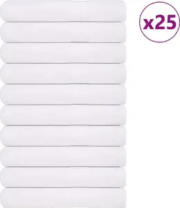 Sauna towels VidaXL set, 25 pieces, white, 80x200 cm, 100% cotton