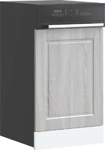Dishwasher Panel VidaXL Porto in Gray Sonoma Laminated Wood for Built-in Dishwashers