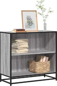 Книжный шкаф VidaXL Regał na książki, серый дуб сонома, 80,5×35×76 см