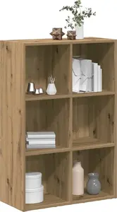 Bookcase VidaXL model 855827, oak artisan finish, 66 x 30 x 98 cm