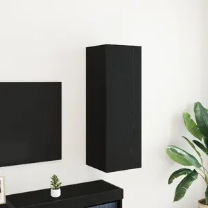 ТВ-тумба VidaXL модель 862570, цвет чёрный дуб, 30,5 x 30 x 90 см