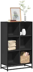 Книжная полка VidaXL модель 849159, чёрная, 65,5×33×107,5 см