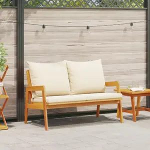 Садовый диван VidaXL модель 4106457 кремовый акация 115 x 65 x 71 см