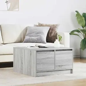 Журнальный стол VidaXL с ящиками, серый Sonoma, 70,5 x 70 x 40 см