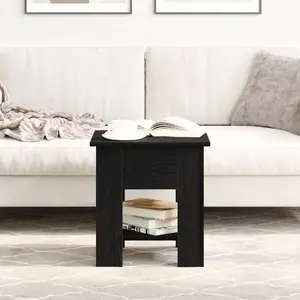 VidaXL журнальный стол, инжиниринговая древесина черный дуб, 40 x 40 x 42 см