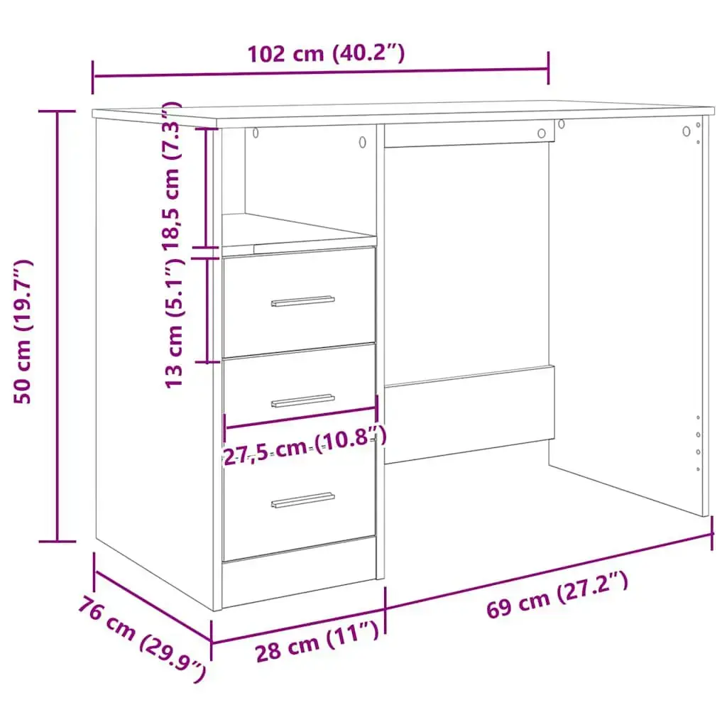 VidaXL 855852 desk 855852 Photo 11