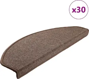 Накладки на ступени (30 шт.) VidaXL 65×24×4 см, коричневый кофе — противоскользящие