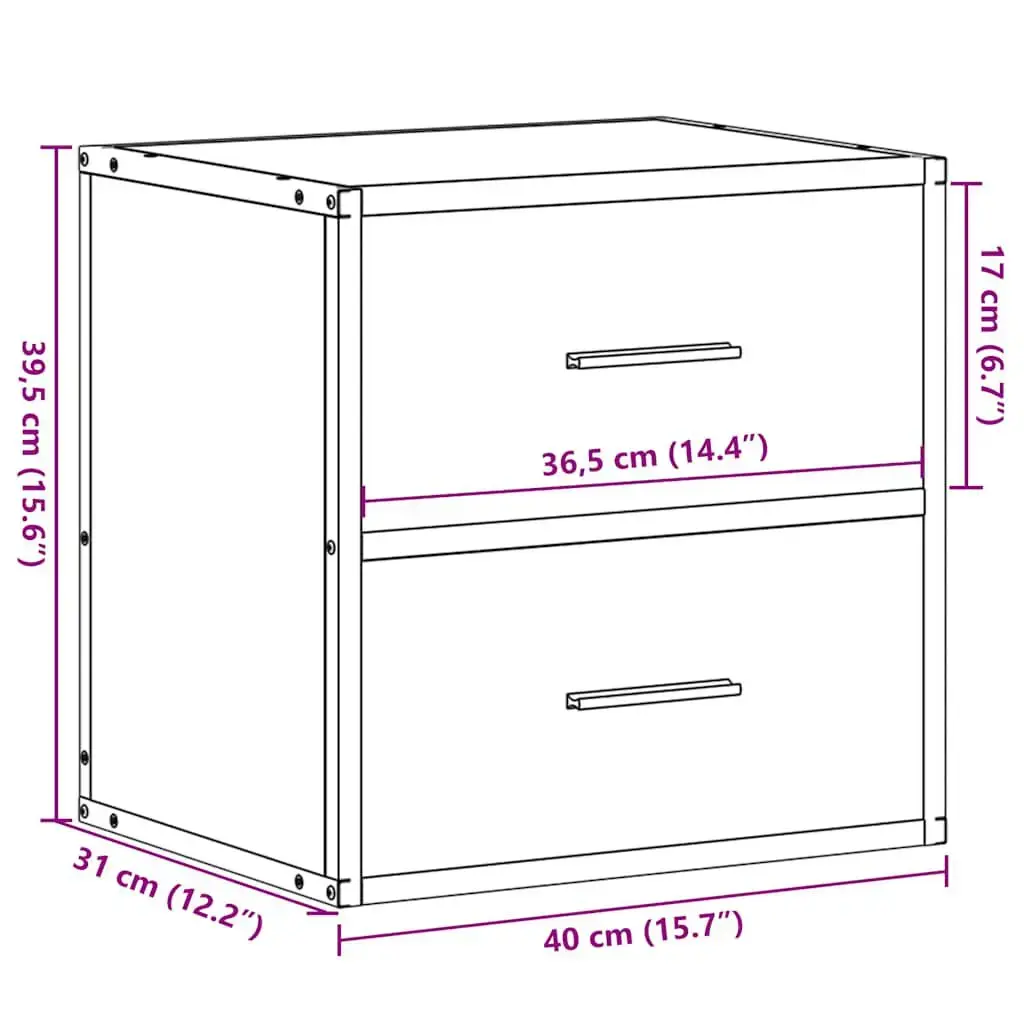 VidaXL 848733 nightstand/bedside table 848733 Photo 13