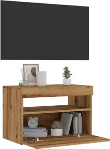 Тумба под ТВ с LED-подсветкой VidaXL модель 856311, дуб artisan, 60x35x40 см
