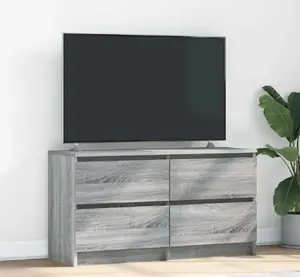 Тумба под TV VidaXL 100×35×54 см, Серый Сонома, Клееная древесина