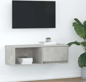 ТV-тумба VidaXL 861460 Бетонный серый 80×31×25,5 см Клееная древесина