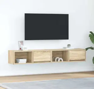 Тумбы под ТВ VidaXL 2 шт Дуб Sonoma 80x31x25,5 см Фанера