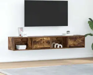 Тумбы под TV VidaXL 2 шт. дымчатый дуб 80×31×25,5 см клееная древесина