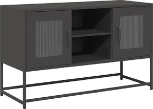 Тумба под телевизор VidaXL стальная 100,5×39×60,5 см чёрная