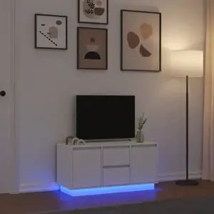 Тумба под ТВ с LED-подсветкой VidaXL 100x41x50 см белая