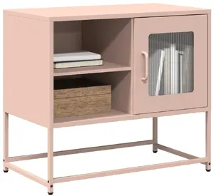 Тумба под телевизор VidaXL модель 853387, розовая стальная, 68×39×60,5 см