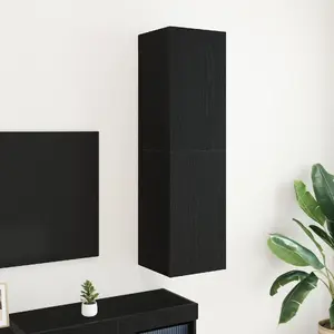 ТВ-тумба VidaXL модель 862572, отделка черный дуб, 30 x 30.5 x 110 см