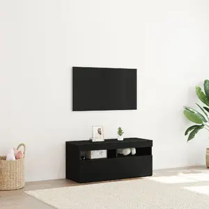 ТВ-тумба VidaXL 90 x 35 x 40 см чёрный дуб композитное дерево