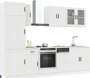 Kitchen cabinet set VidaXL Kalmar 8-piece, white