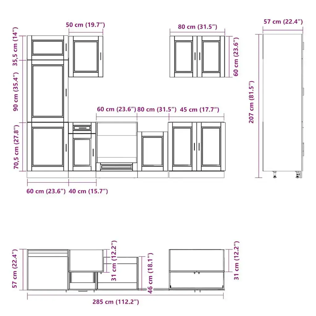 VidaXL 3314782 kitchen/dining storage cabinet 3314782 Photo 8