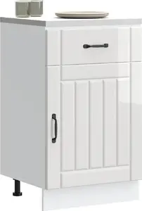Kitchen base cabinet VidaXL Lucca white, wood-based material