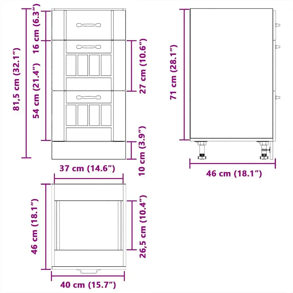 VidaXL 854237 kitchen/dining storage cabinet 854237 Photo 11