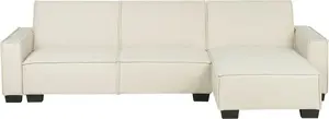 Stūra dīvāns (pa kreisi) Shumee ROMEDAL beige — izvelkams kreisais stūra dīvāns