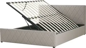 Кровать с ящиком Shumee ROCHEFORT 160 x 200 см бежево‑серая