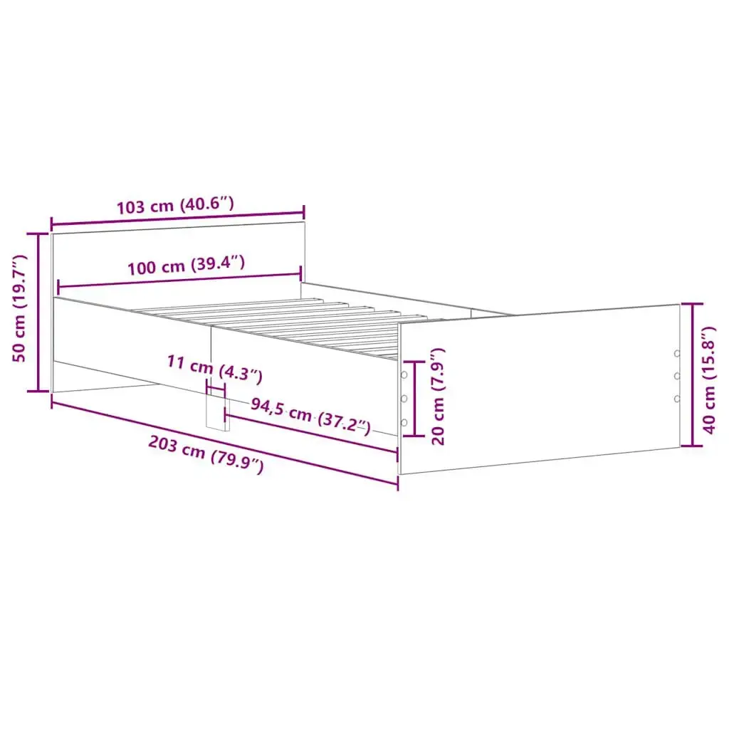 VidaXL 857476 bed frame 857476 Photo 10