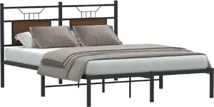 Каркас кровати VidaXL модель 4106841, цвет коричневый дуб, 140x190 см