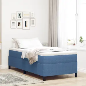 Gultas rāmis VidaXL 100 x 200 x 35 cm Zils Koks