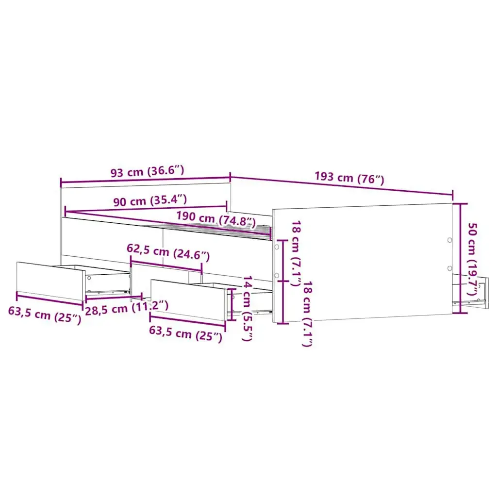 VidaXL 3328808 bed frame 3328808 Photo 11