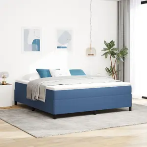 Каркас кровати VidaXL 42006985 синий василёк металл и ткань 180 x 200 см