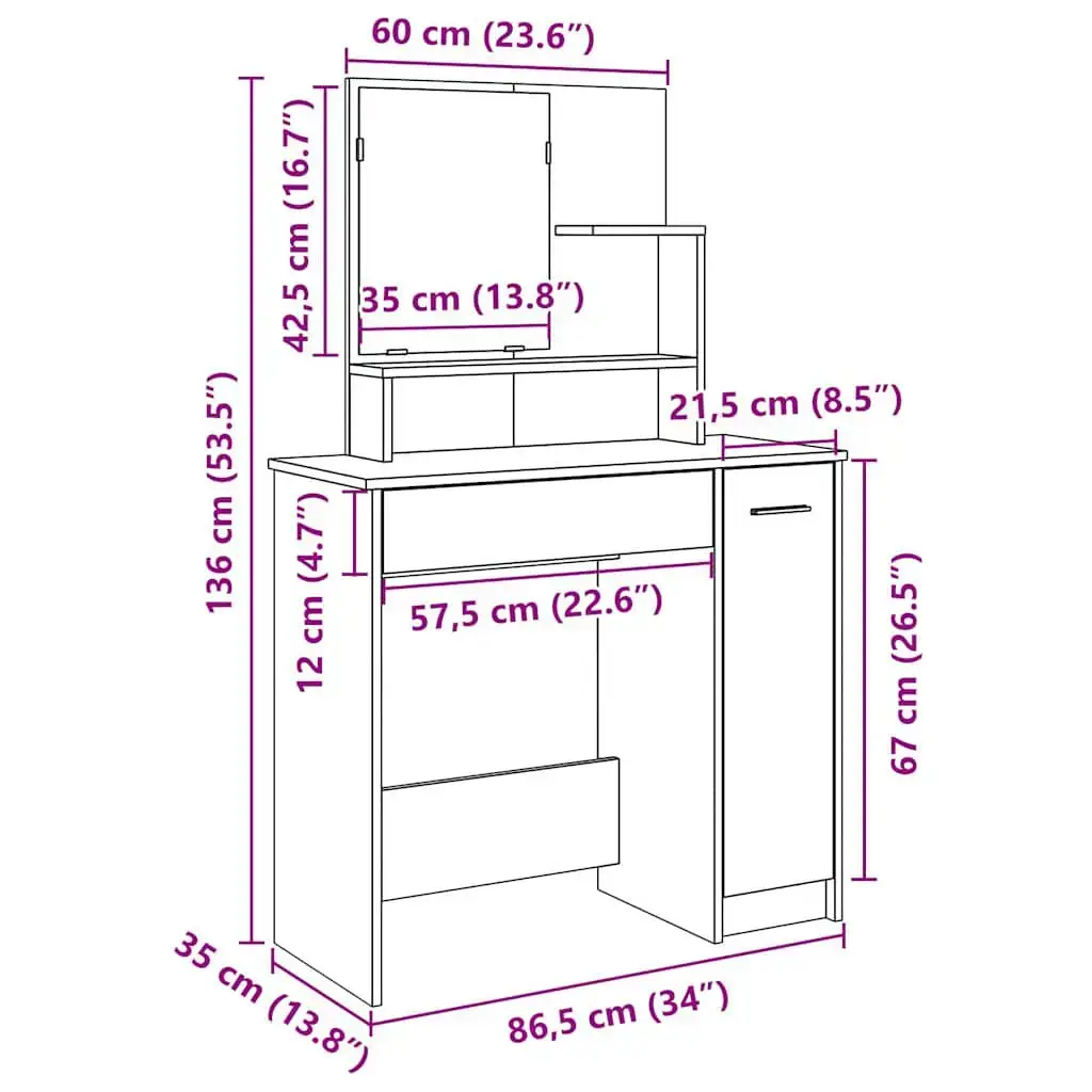 VidaXL 857009 bedroom vanity/vanity set 857009 Photo 11