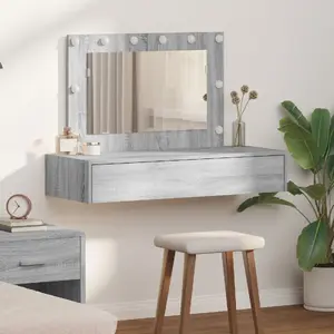 Туалетный стол VidaXL 100 x 40 x 70 см, серый сонома MDF